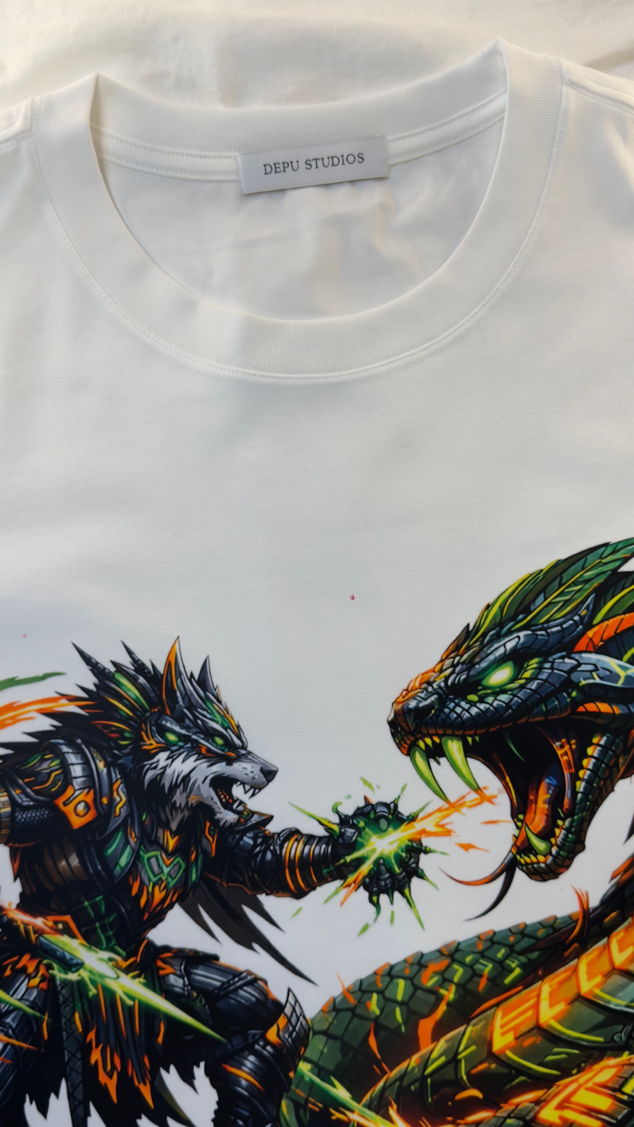 SERPENT WAR — Alpha vs Venom Tee (Sand Edition) customer fit 1