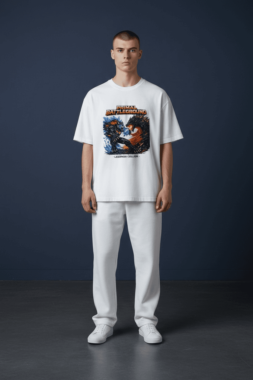 DEPÜ // PRIMAL BATTLEGROUND TEE customer fit 3